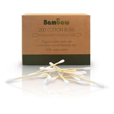 BAMBOO COTTON SWABS 100% biodegradable