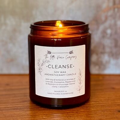 Cleanse Aromatherapy Candle 180ml | Soy Wax | Hand poured