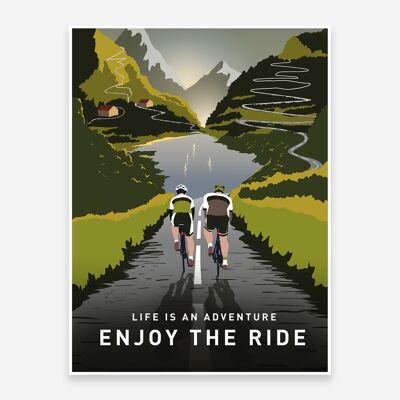 Enjoy The Ride Road Cycling Art Print