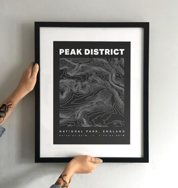 Peak District Contours Art Print 2