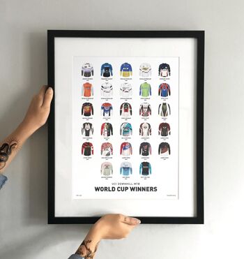 World Cup Downhill Winners Art Print - White 2