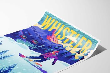 Whistler Snowboarder Travel Art Print 4