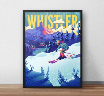 Whistler Skier Travel Art Print 1