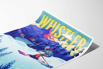 Whistler Skier Travel Art Print 3