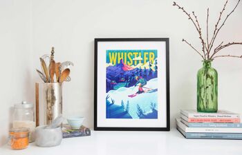 Whistler Skier Travel Art Print 2