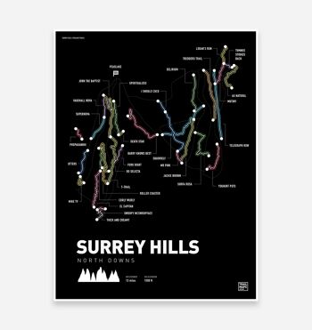 Surrey Hills MTB Art Print 1