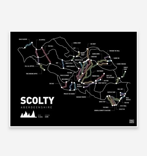 Scolty Mountain Bike Trail Art Print