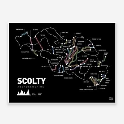 Scolty Mountain Bike Trail Art Print