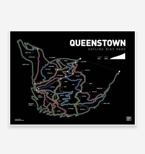 Queenstown Skyline Bike Park Art Print