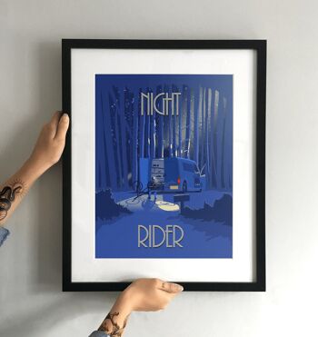 Night Rider Mountain Bike Art Print 2