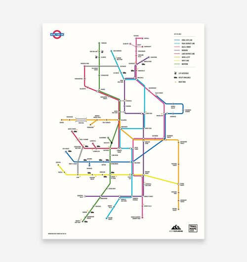 Mountain Bike Map of Britain - White