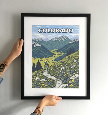 Colorado Mountain Biking Art Print 2