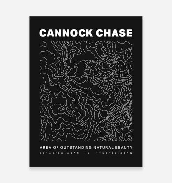 Cannock Chase Contours Art Print 1