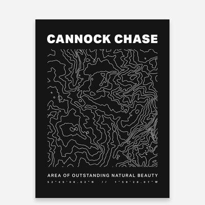 Cannock Chase Contours Art Print