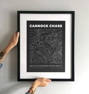 Cannock Chase Contours Art Print 2