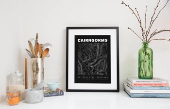 Cairngorms National Park Contours Art Print 3