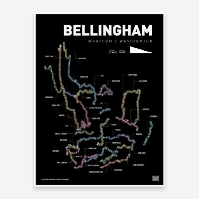 Bellingham Washington Mountain Bike Art Print