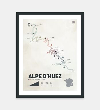 Alpe D'Huez Washed Road Climb Art Print 1