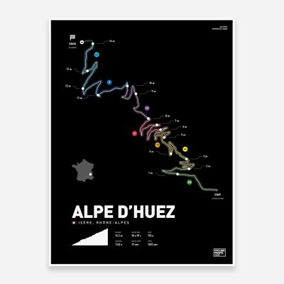 Alpe D'Huez Road Climb Art Print