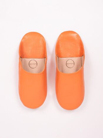 Moroccan Babouche Basic Slippers, Clementine 1