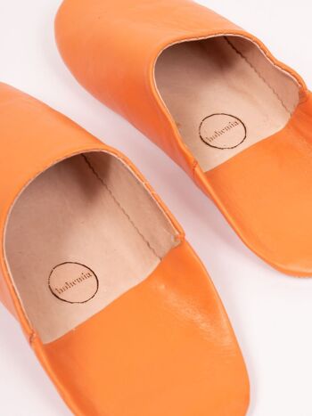 Moroccan Babouche Basic Slippers, Clementine 2