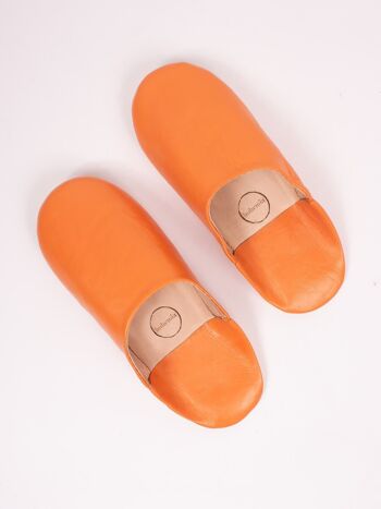Moroccan Babouche Basic Slippers, Clementine 4