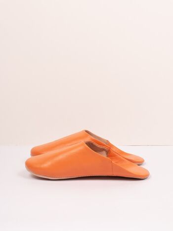 Moroccan Babouche Basic Slippers, Clementine 6