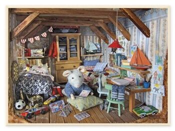 Puzzle pour enfants - La chambre de Sam (200 pièces) - Le manoir des souris 1