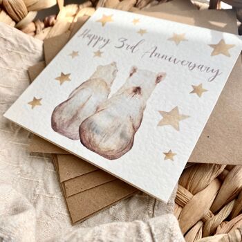 3rd Leather Anniversary Card (F) 2