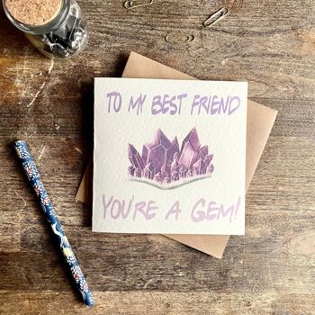 Best Friend Birthday Card, You’re a Gem 1