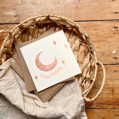 Birthday Card, Crescent Moon