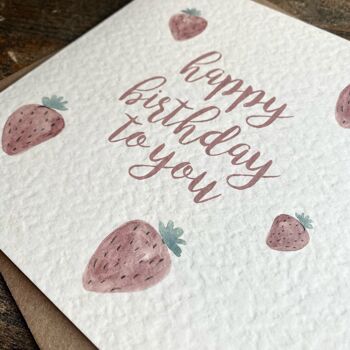Birthday Card, Strawberry 2