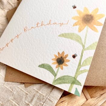 Birthday Card, Sunflower 2