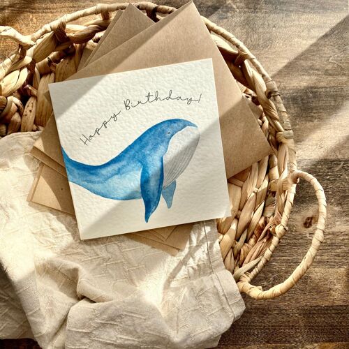 Birthday Card, Whale, Under the Sea