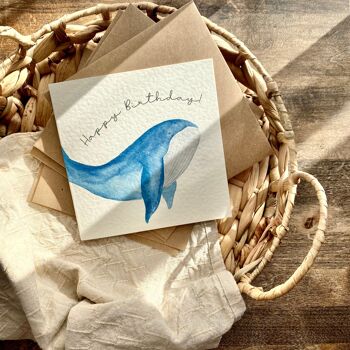 Birthday Card, Whale, Under the Sea 1