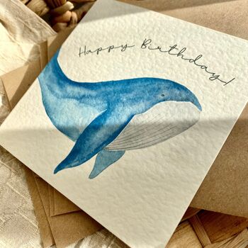 Birthday Card, Whale, Under the Sea 2