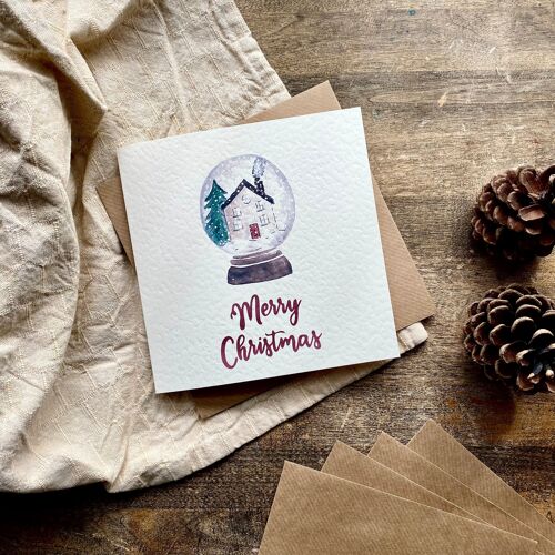 Christmas Card Snow Globe