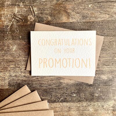 Congratulations on your Promotion Card