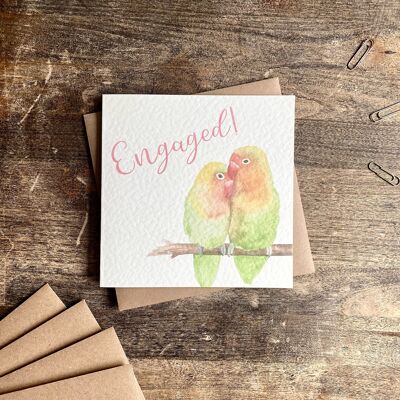 Engagement Card, Love Birds