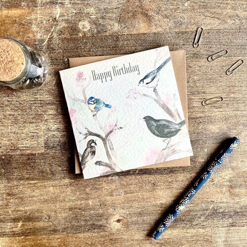 Garden Bird Birthday Card, Bird Lover's Birthday