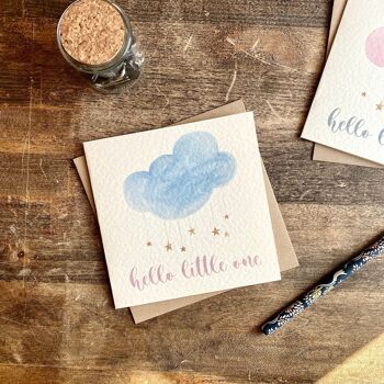 New Baby Card, Blue Cloud 1