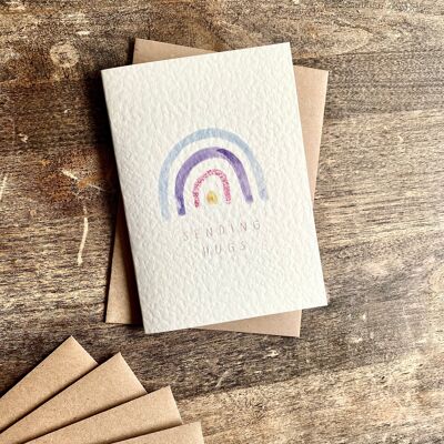 Sending Hugs, Thinking of You Card, Rainbow, Send a Hug