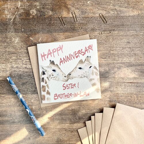 Sister and Brother in Law Anniversary Card (B)
