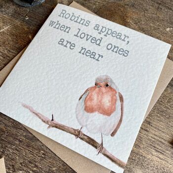 Sympathy Card, Robins, Thinking of you, Sorry for your loss, Robins are near 2