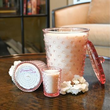 Simpatico Hobnail Glass Candle #92 Honeysuckle