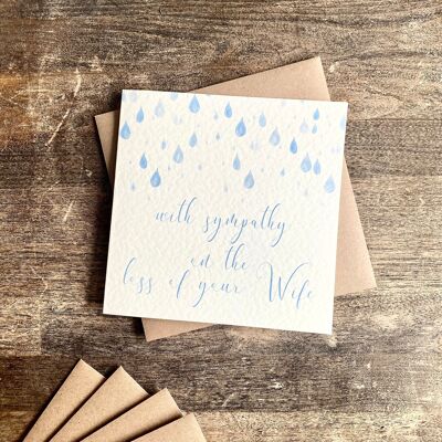 Wife Sympathy Card, With Sympathy Card, Sorry for your loss