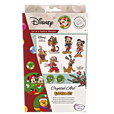 Disney Christmas Friends, 21x27cm Crystal Art Sticker Set