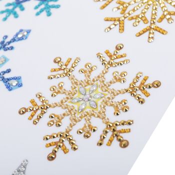 Snowflake Stickers, Set of 4 Crystal Art Wall Stickers 3