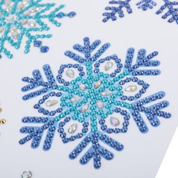 Snowflake Stickers, Set of 4 Crystal Art Wall Stickers 5
