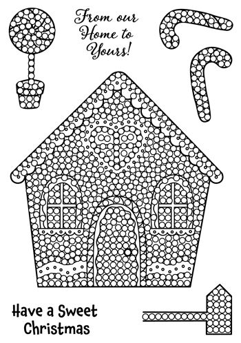 Gingerbread House, Crystal Art A6 Stamp Set 5